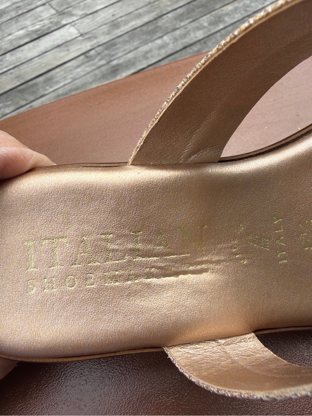 Gold Slide Sandals for Women - Picture 4 of 9